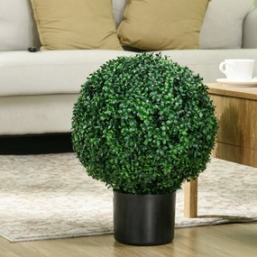 HOMCOM Arbore Artificial Buchsbaum, Sferic, 52x40 cm, Verde | Aosom Romania
