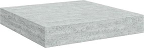vidaXL Raft de perete suspendat, gri beton, 23x23,5x3,8 cm, MDF