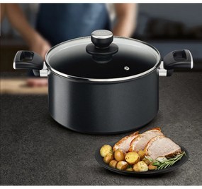 Oală cu capac/cu suprafață antiaderentă 5,2 l Unlimited G2554672 – Tefal