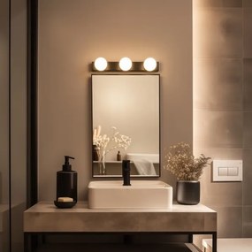 BRILAGI - SET 2x LED Aplică de perete pentru baie HOLLYWOOD 3xLED/3W/230V 39 cm IP44 negru