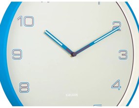 Karlsson 6013BB ceas de perete design, albastru,diametru 40 cm