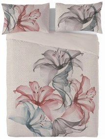 Lenjerie de pat din bumbac și in Crin, 220 x 200 cm, 2x 70 x 80 cm