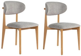Set de scaune de sufragerie Lionte Grey și LightOak, 2 buc.