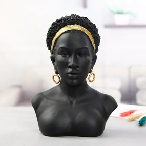 Statueta femeie africana, rasina, B