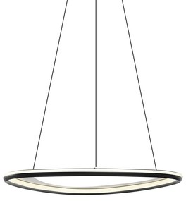 Lampă suspendată de design neagră cu 3 trepte de intensitate luminoasă - Organico