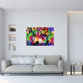 Tablou - Lupul cu graffiti (90x60 cm)