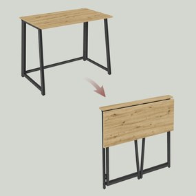 Birou ZARIMO pliabil 80x40 cm, stejar artisan