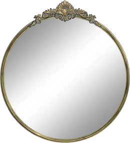 Oglindă de perete cu ramă decorativă, aspect vintage, H66/L60/W3 cm