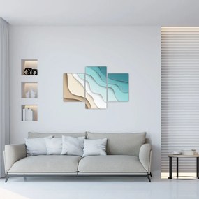 Tablou abstract cu plaja mării (90x60 cm)