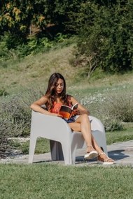 PETRA ARMCHAIR fotoliu din plastic, gri