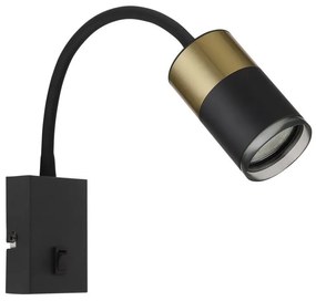 Aplica cu Spot directionabil BRISBON negru/cupru