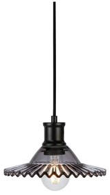 Lustră neagră cu abajur din sticlă ø 21,5 cm Novia – Markslöjd