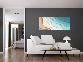 Tablou abstract cu plaja mării (120x50 cm)