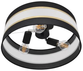 Lustră pe tijă HELEN 3xE27/15W/230V neagră/aurie