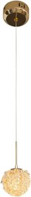 MAXLIGHT P0679 - Lustru suspendat pe cablu RITA 1xG9/5W/230V, diametru 12 cm, auriu