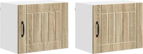 vidaXL Dulap de bucătărie 2 pcs Stejar Sonoma 50 x 31 x 40 cm
