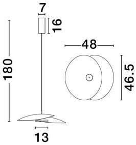 Lustra LED suspendata design modern OLEA, 48cm