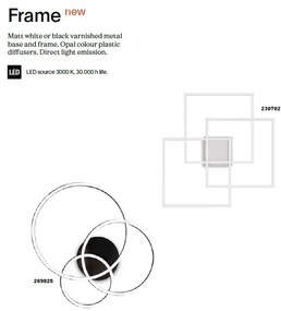 Lustra LED aplicata design geometric FRAME PL QUADRATO nergru