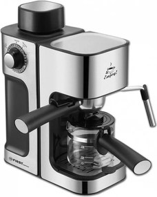 La mâna a doua: Espressor manual First Austria FA-5475-2, 800W, Rezervor 0.250L, Vas de sticla, Pauza, Inox/Negru