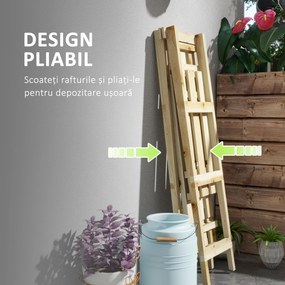 Suport de plante din lemn Outsunny , suport pentru ghivece | Aosom Romania