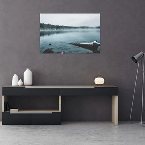 Tablou - lacul nordic înghețat (90x60 cm)