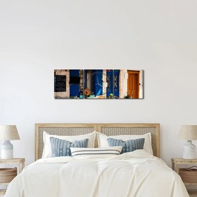 Tablou - ședere în Grecia (cu ceas) (90x30 cm)