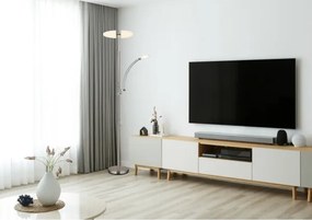 Globo 58909N - Lampă LED de podea dimabilă TIRANA 40W/230V + 5,5W crom mat