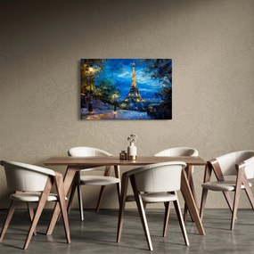 Tablou - Pictură în ulei a Turnului Eiffel (90x60 cm)