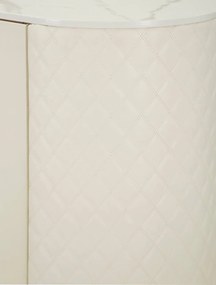 Bufet cu 2 usi si 4 sertare Sharon, Mauro Ferretti, 120x40x85 cm, lemn de pin/MDF/metal, alb/auriu