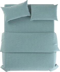 Lenjerie de pat albastru-deschis din in pentru pat dublu 200x200 cm Aqua – Native Natural