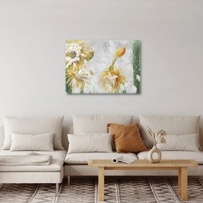 Tablou - Cactuși înfloriți, vintage (70x50 cm)