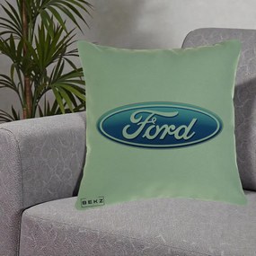 Perna Personalizata cu emblema Ford, 40x40 cm, Verde, Husa Detasabila, Perna Inclusa, BEKZ®