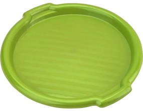 Tava rotunda cu manere 35.5x3cm, verde, Clever