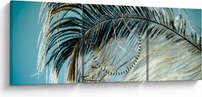 Tablou cu pană (cu ceas) (90x30 cm)