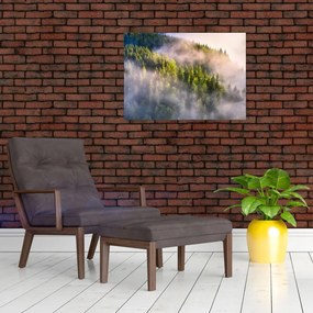 Tablou pe sticlă peisajului montan (70x50 cm)