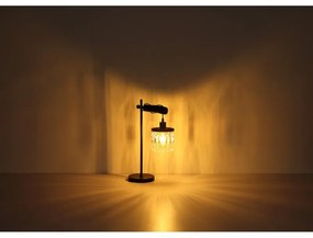 Veioza, lampa de masa design modern COMMA alama mat, negru