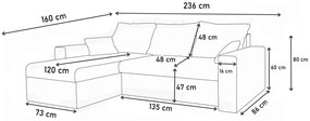 Supermobel Coltar DOMINO, 80x236x160, cashmere14/cashmere22, stanga