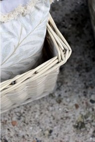 Set 2 coșuri din salcie impletita, cu roți, H50 cm, "French Basket"