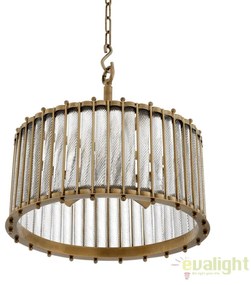 Lustra design LUX cu sticla modelata manual Tiziano, alama antic 111132 HZ