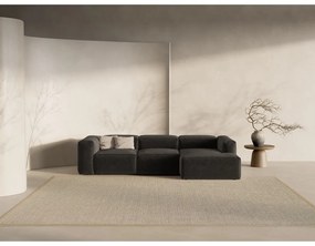 Colțar negru (cu colț pe partea dreaptă/cu șezlong) Bergamo – Cosmopolitan Design