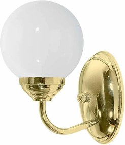 Aplica de perete stil clasic italian din alama si sticla Globe