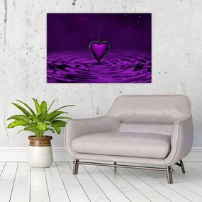 Tablou ci inima violetă (90x60 cm)