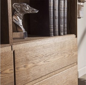 Bibliotecă stejar masiv Serena, 119 × 41 × 200 cm