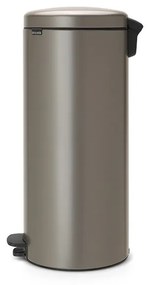 Cos cu pedala Brabantia NewIcon 649057, 30 L, Inchidere usoara, Baza antiderapanta, Gri