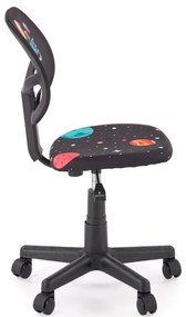 Scaun de birou copii Bin Go negru H90 cm