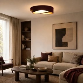 BRILAGI- Plafonieră LED VELVET TWIST LED/24W/230V 4000K Ø 55 cm vișiniu/auriu.
