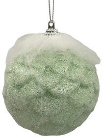 Glob de Craciun Snow 8cm, Verde menta
