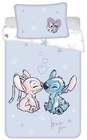 Disney Lilo și Stitch Purple Set lenjerie pat copii 100×135 cm, 40×60 cm