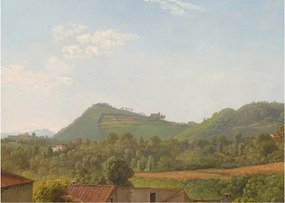 Tablou - Simon Denis,  View Near Naples, reproducere (70x50 cm)