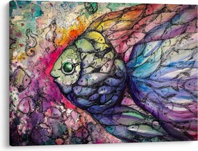 Tablou - Peștișorul colorat (70x50 cm)